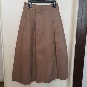 ASOS cocoa mauve leather midi skirt